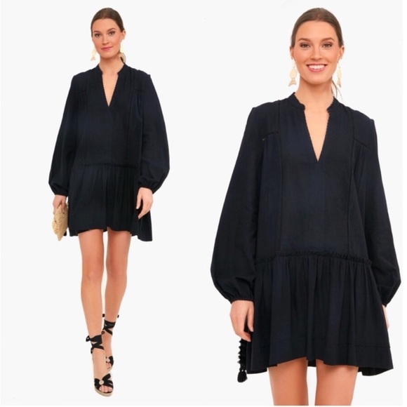 Pomander Place Other - Pomander place Ophelia Coverup Dress XS NWT Black Cotton Mini Boho Resort Chic